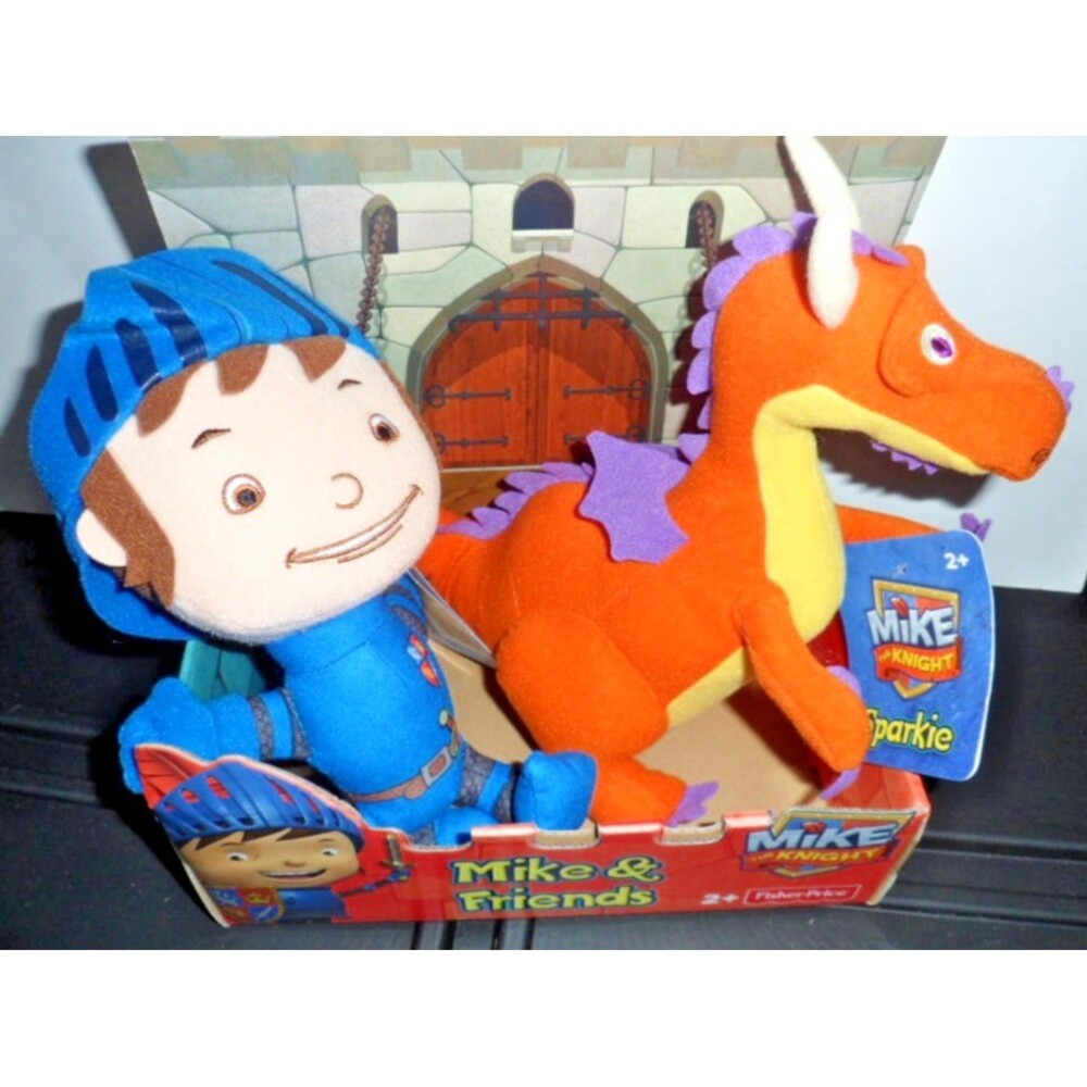 Mike the Knight & Sparkie the Dragon NIB 2013 Plush Ages 2+
